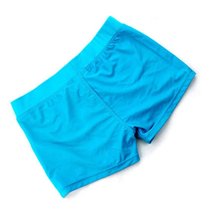 Drenge badebukser lyseblå patchwork 8-16 år børn et stykke badetøj børn sandstrand shorts teenagere swimmingpool slid
