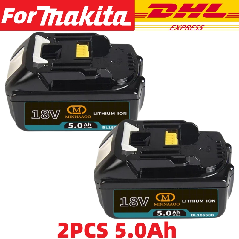For Makita 100% Genuine 18V 6.0Ah/5.0Ah Li-ion Battery BL1860B BL1830 BL1850 BL1860b for Power Tools🔋: Lavender