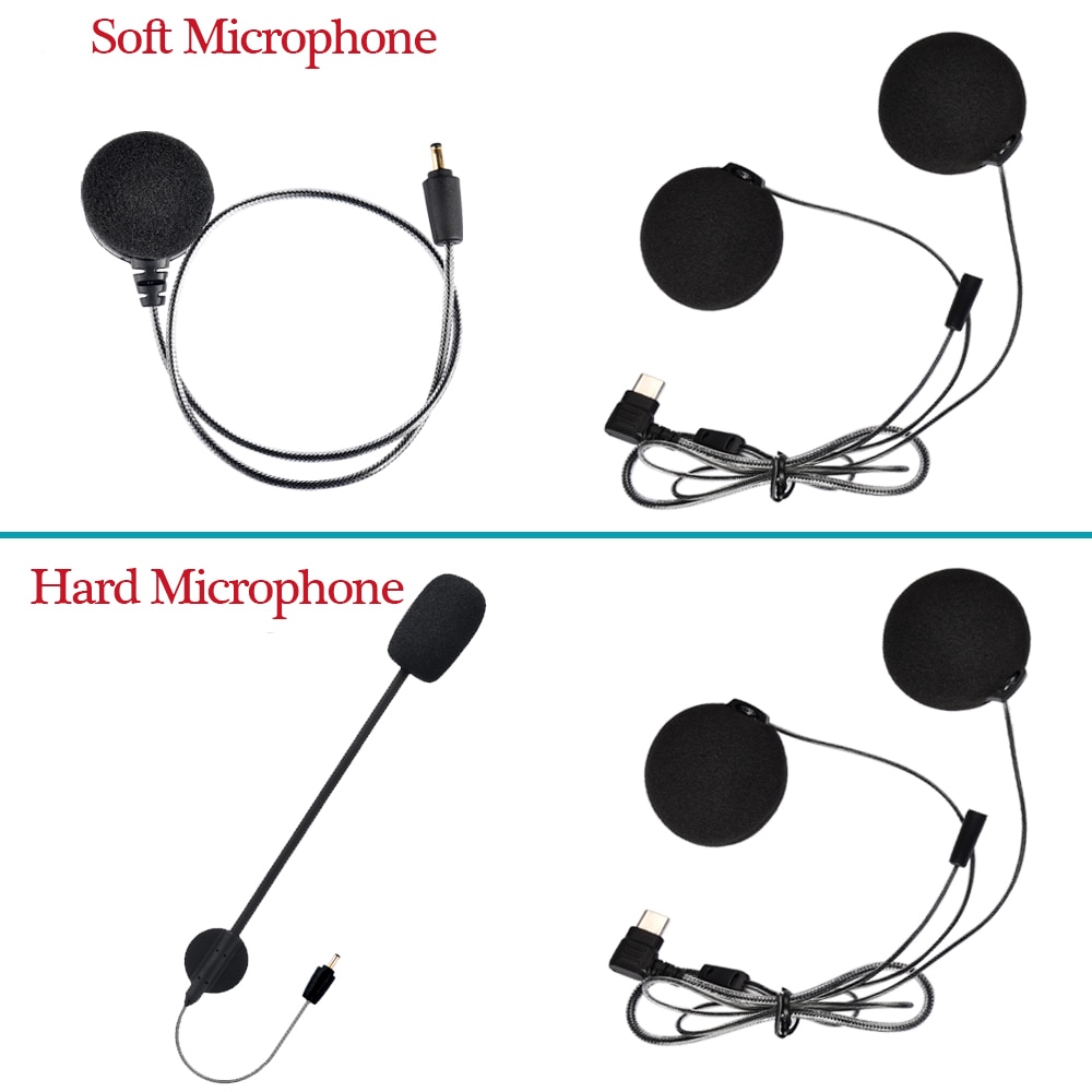 Fodsports Headset for M1S-Plus Helmet Intercom type-c Interface Earphone Motorcycle Wireless Bluetooth Interphone Hard Soft Mic