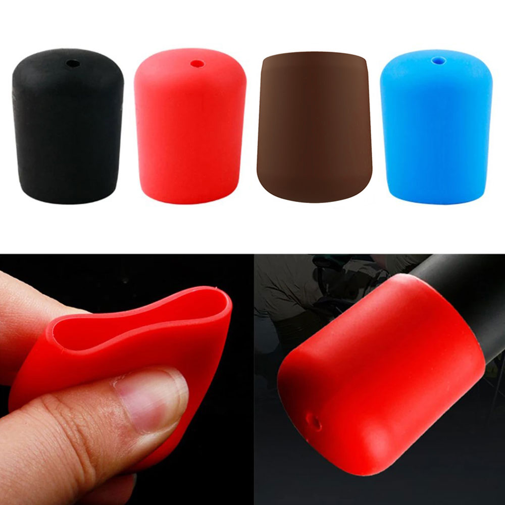 1x fiskestenger endehetter silikonpluggdeksel fiskestang halepluggbeskytter etui sterk elastisitet fiskeutstyr tilbehør