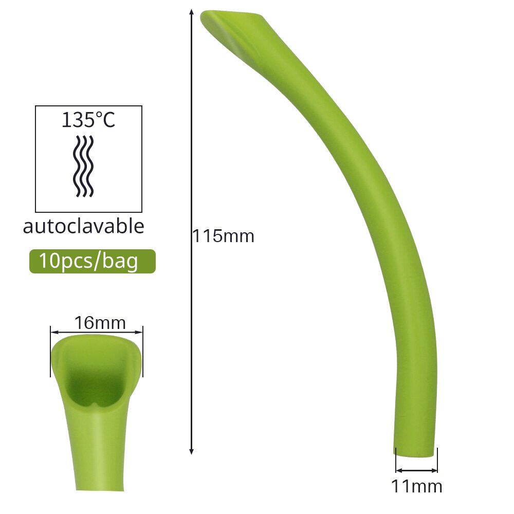 Embouts d&#39;aspiration dentaire forte Autoclavable, embouts d&#39;évacuation en bec de canard, Tube d&#39;aspiration de salive, matériel dentaire, 10 pièces: D
