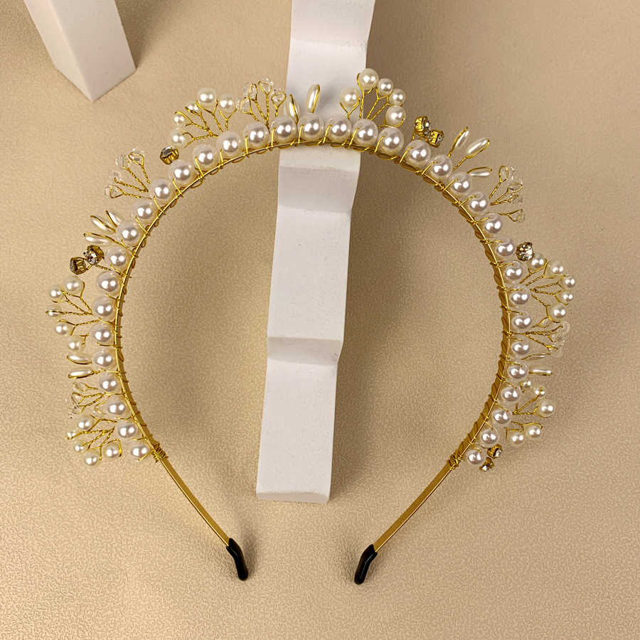 Bloem Prinses Hoofddeksel Strass Diamant Hoofdband Parel Voor Meisje Vrouwen Bruids Haarband Bruiloft Haaraccessoires