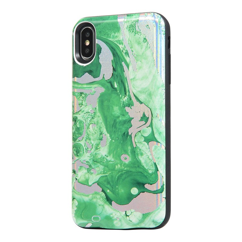 Smart External Battery Charger Case For iPhone 11 Pro X XR XS Max marble Power Bank charging case for iPhone 6S 7 8 Plus SE