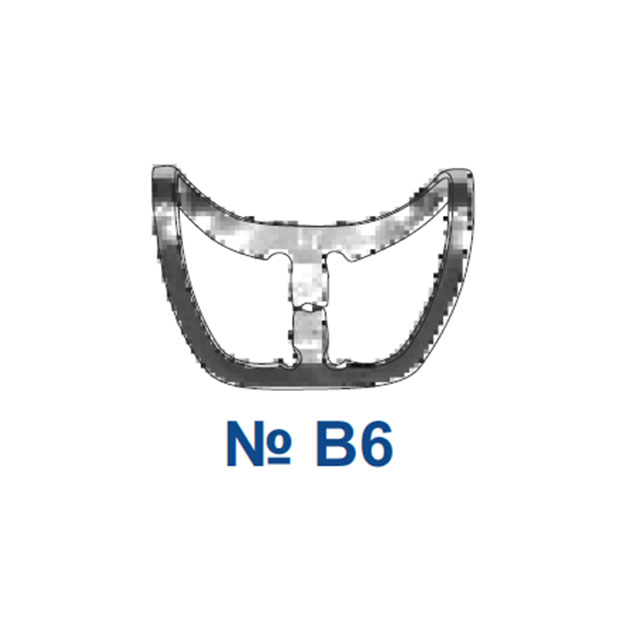 Morsetti per dighe in gomma dentale B1 B2 B3 B4 B5 B6 morsetto per Brinker per incisivi anteriori e morsetti per canini per forniture dentali: B6