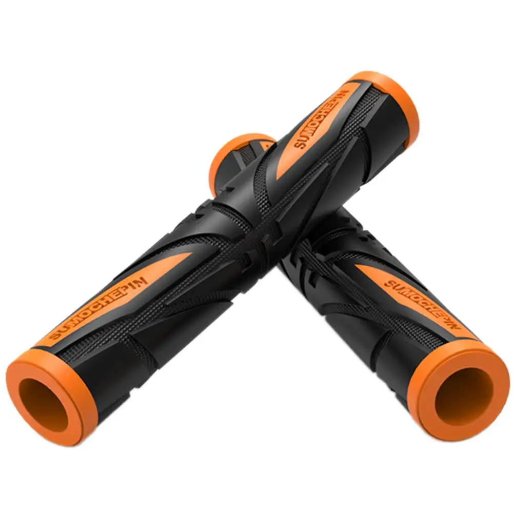 1Pair Motorcycle Handgrip Environmental rubber Motorbike Brake Clutch Lever Cover Handlebar Grips Motorcycle Handgrip Guard: Orange