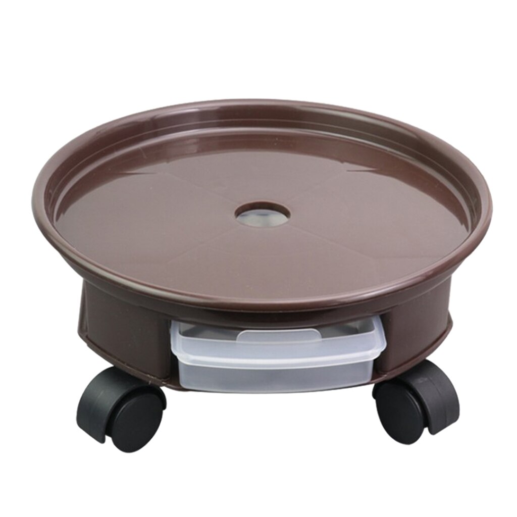 Plant Caddy Met Moving Caster Wielen & Water Container Ronde Beweegbare