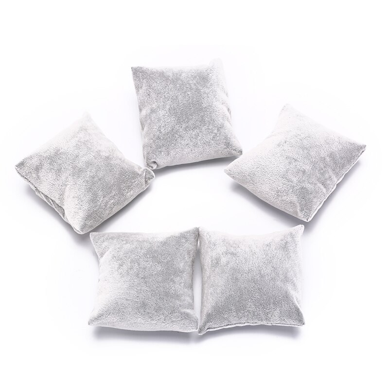 5Pcs Fluwelen & Katoen Armband Horloge Kussen Houder Voor Sieraden Horloges Case Box Jewelry Packaging & Display