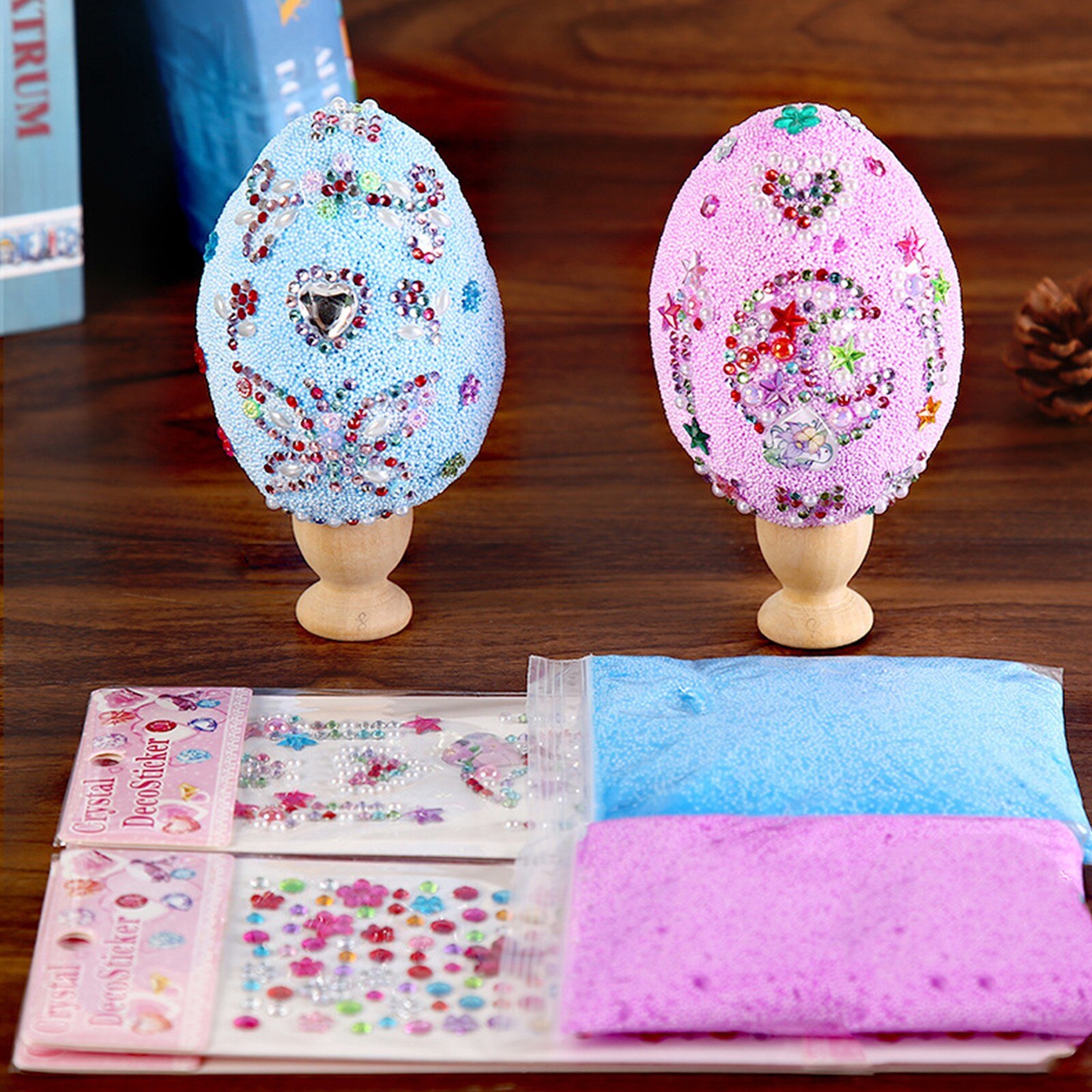 Kleur Simulatie Kinderen Creatieve Diy Schilderen Graffiti Pasen Handgemaakte Gekleurde Eieren Decoratie Educatief Speelgoed Voor Kinderen: Zilver