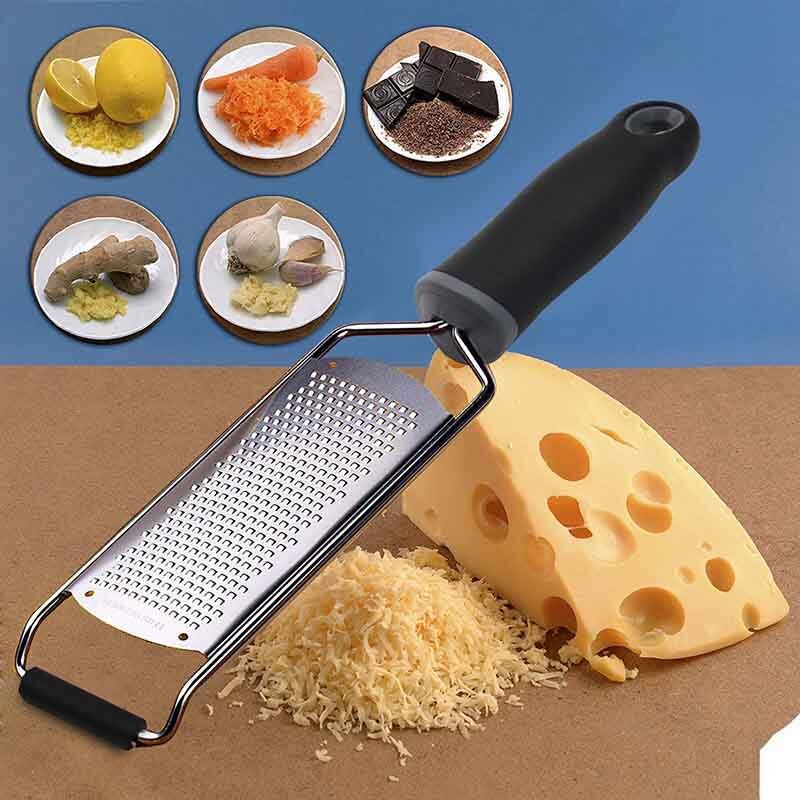 Rallador multifunción de dos pliegues, rallador de acero inoxidable para Limón, queso, vegetales, pelador, rebanador, herramienta de cocina, cortador de frutas y verduras