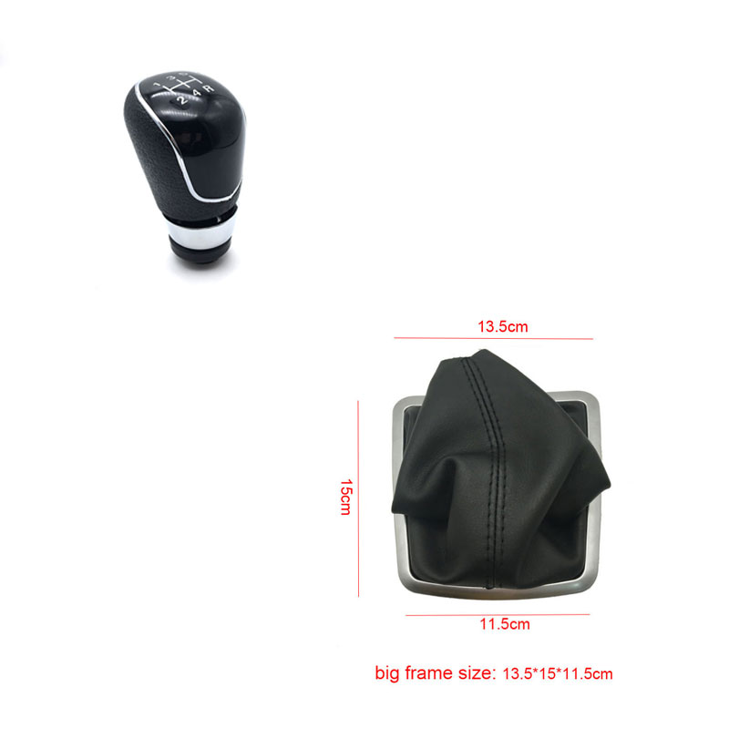 Car Gear Manuel Stick Shift Knob For FORD FOCUS MK2 FL MK3 MK4 MK7 TRANSIT GALAXY FIESTA: black big 5speed