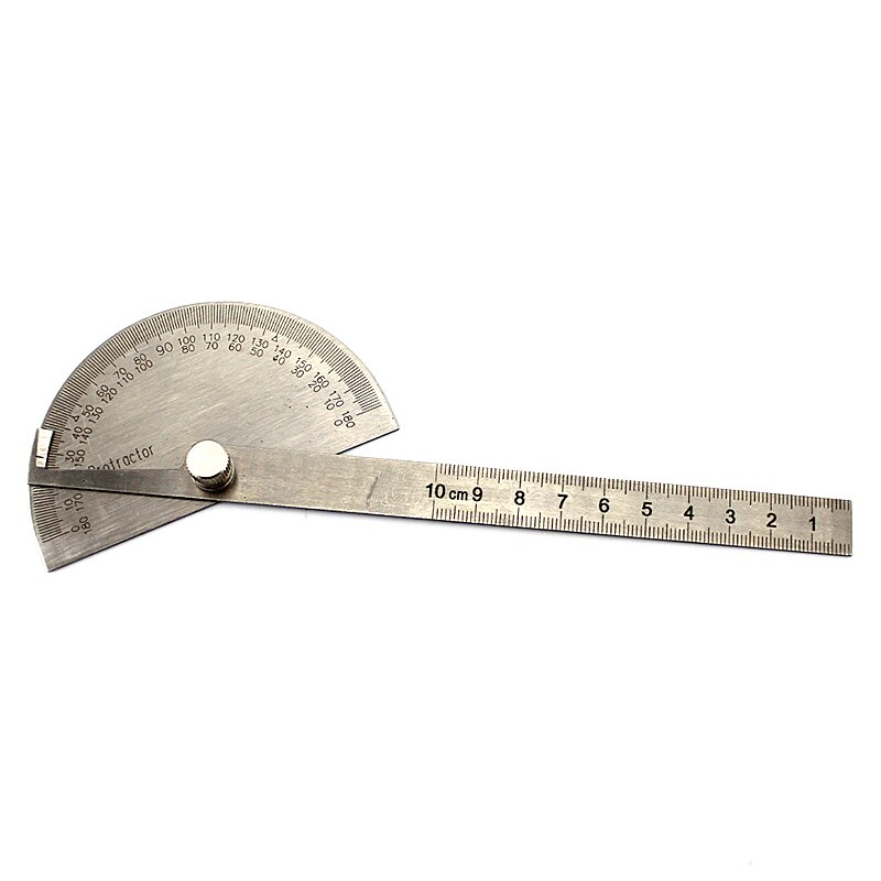 Stainless steel protractor 100mm DIY woodworking tool measuring instrument 180 ° angle gauge multi-function angle ruler