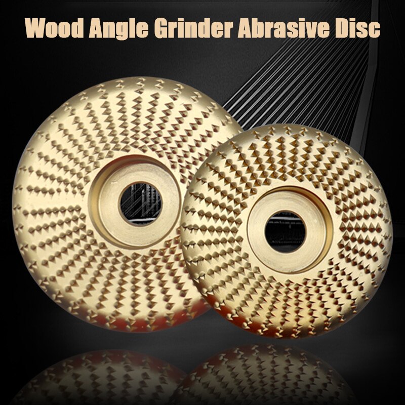 2pcs Plat-Arc Wood Grinding Polishing Wheel Rotary Disc Sanding Carving Tool Abrasive Disc Tools for Angle Grinder 4 inch Bore