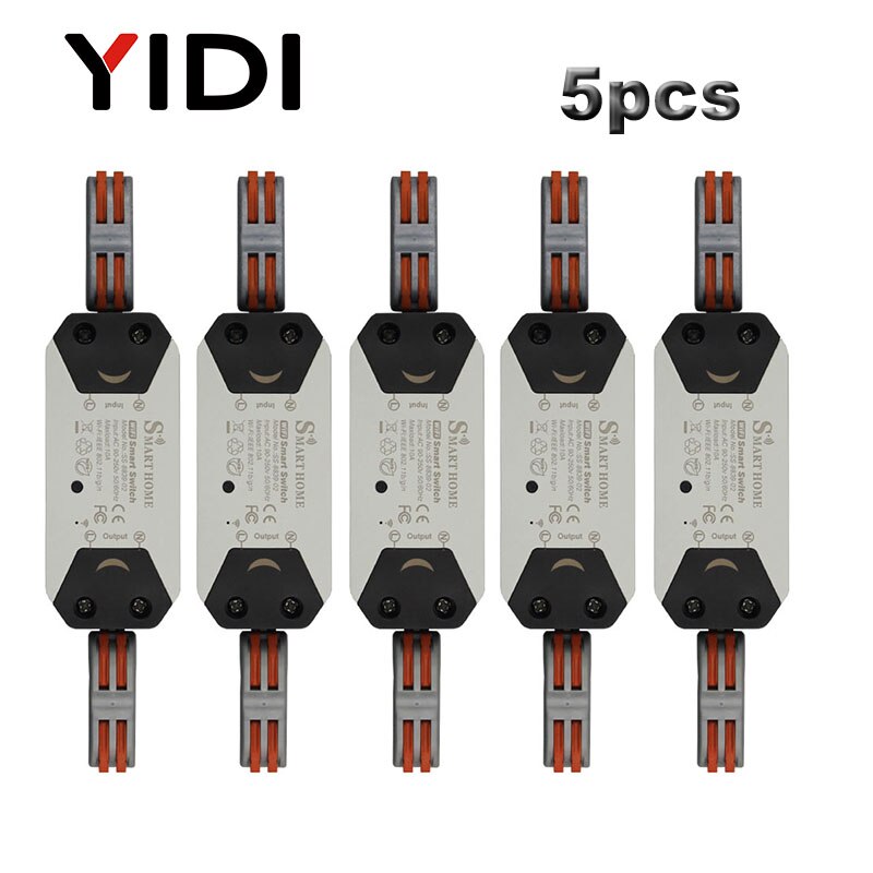 DIY WiFi Smart Light Switch Universal Breaker Timer Wireless Voice APP Smart Life Tuya Remote Control Switch Google Home Alexa: 5pcs