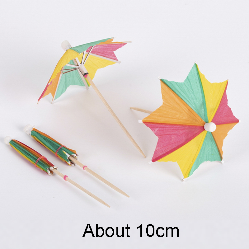 50PCS Cocktail Umbrella Sticks Decorative Toothpicks Fruit Cupcake Dessert Buffet Cocktail Parasols Drinks Picks Party Tableware: 50 PCS Umbrella 2
