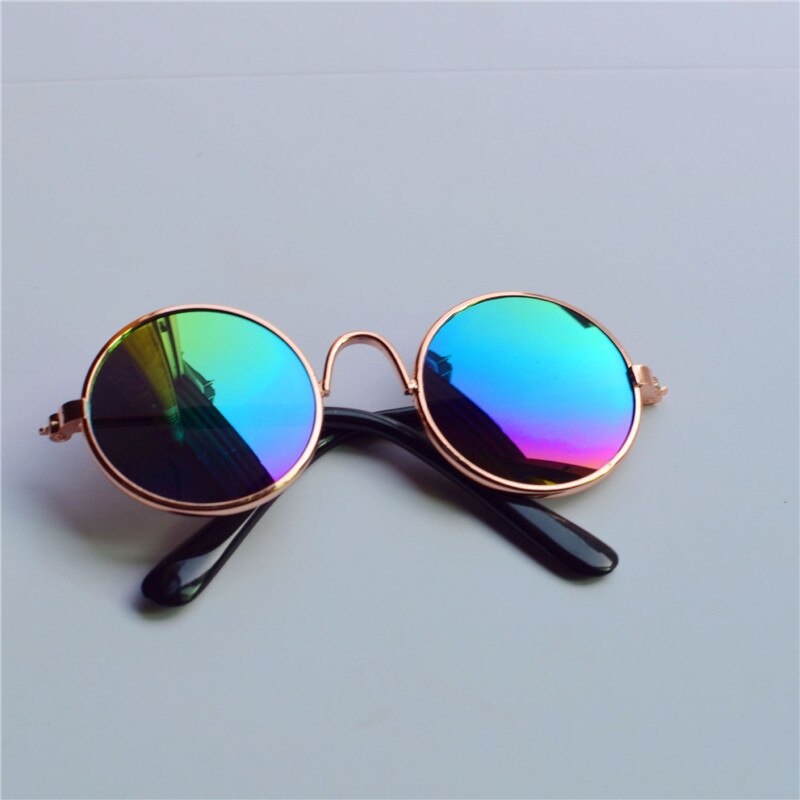 Offre spéciale Cool chat lunettes pour animaux de compagnie pour petit chien chat produits Eye-Wear chien lunettes de soleil pour animaux de compagnie fournitures pour animaux de compagnie Photos accessoires: Gold-colorful
