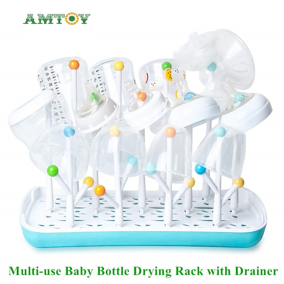 Amtoy Multi-Gebruik Baby Fles Droogrek Met Afdruiprek Termichy Aanrecht Fles Houder Voor Baby En Peuter Baby Fles afdruiprek