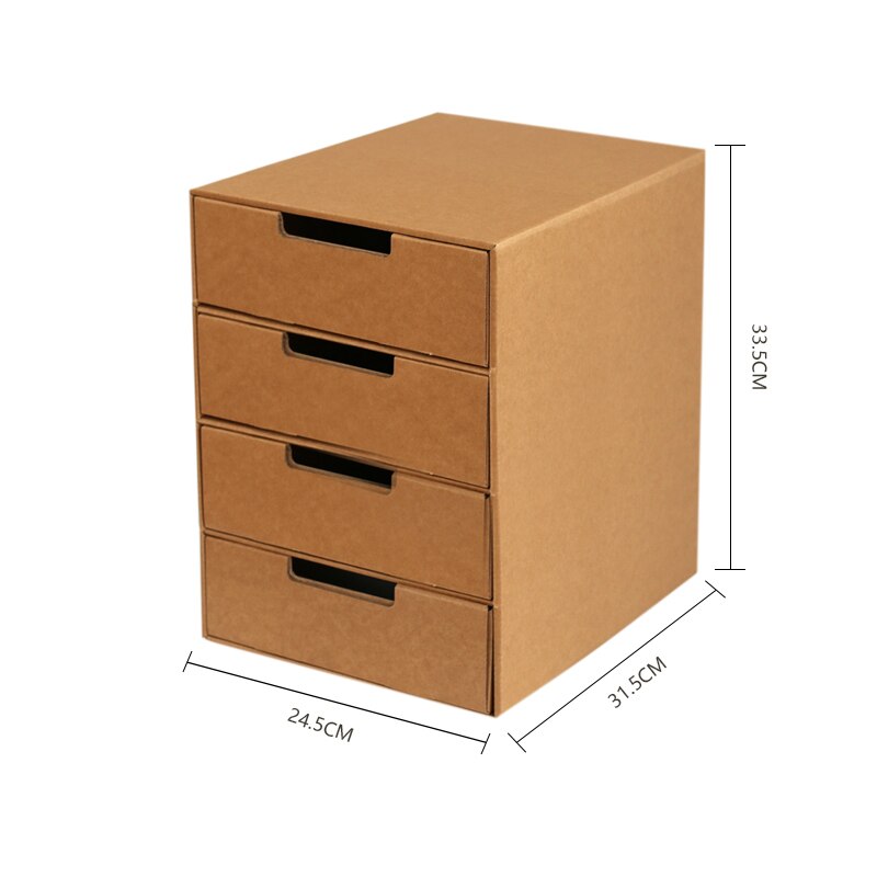DIY Drawer Organizer Storage Boxs Can Folded Storage Drawers Office Desktop File Cosmetic Sundries Container Home Decor: 4 drawers
