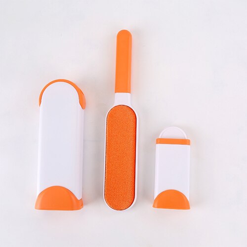 3pcs Pet Hair Remover Brush haarverwijderaar dieren Draagbare Hond Kat Haar Pasta Apparaat Borstel Pluizende Kleding Remover Bont Reiniging Borstels: orange