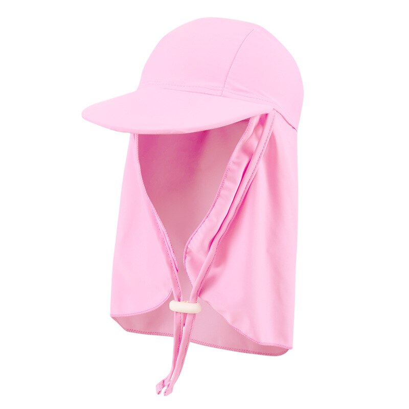 Sombrero con solapa para niños, gorra con cuerda UPF 50 +, protección solar, cubierta para el cuello, gorra de playa para ciclismo,
