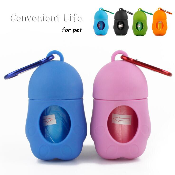 TECHOME Portable Pet Garbage Bag Dog Cat Pick Up Toilet Dispenser Garbage Box Shovel Pick Up Cleaning Supplies