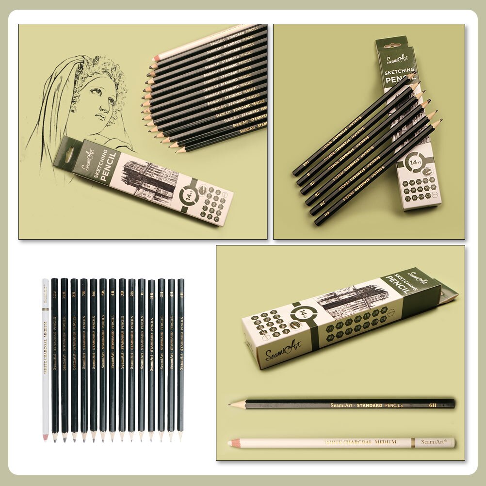 15Pcs Sketching Pencils Children Painting Pencils Art Pencils for Drawing