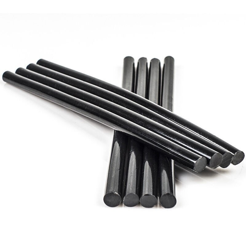 Bâton de colle noire de voiture | Outil de débosselage sans peinture, outil d'élimination de la grêle bâtons de colle thermofusible 7mm x 270mm 10 pièces/ensemble