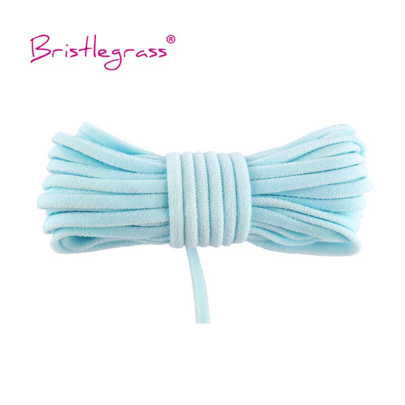 Bristlegrass 5 yard 1/8 " 3mm nylon dunne platte elastische koorden buis touwen spandex band touw tape gezichtsbedekking oorlus naairand: Blauwe topaas
