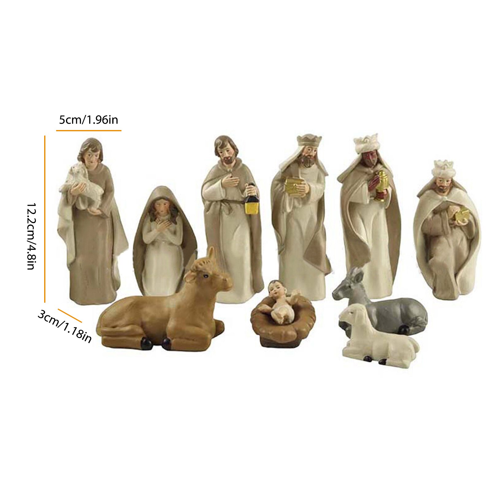 Christus Geboorte Van Jezus Ornament Kerststal Ambachten Hars Kerst Kribbe Decoratie Katholieke Miniaturen Beeldjes