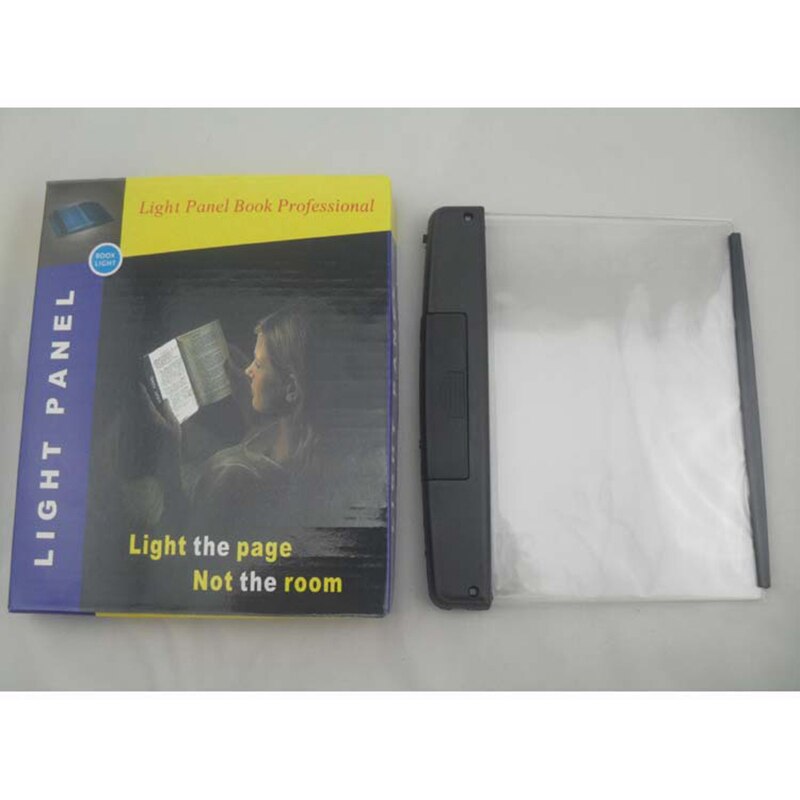 Portable Ultra-thin Flat Plate Panel Reading Light Students Night Vision Light Eye Protect Battery Plastic Book Light Lamp