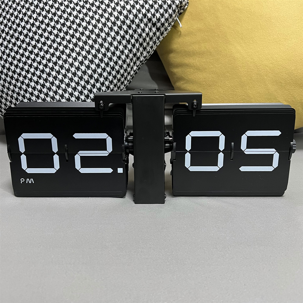 Duży Zegar Klapkowy klasyczny Zegary Biurkowe retro Zegary Klapkowe - Zasilane Bateriami Wewnętrznie Obsługiwane Zegary Klapkowe Dekoracja Domu i Biura: Niebieski