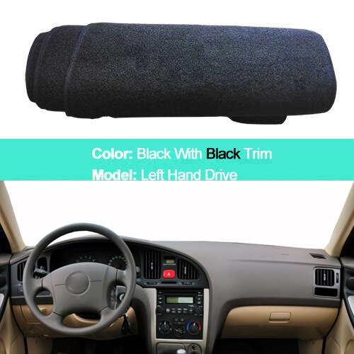 Til huydai elantra 2001-2006 bil instrumentbræt cover tæppe cape lhd rhd tæppe skygge pad tæppe dashmat sol skygge pude 2 lag: Lhd sort