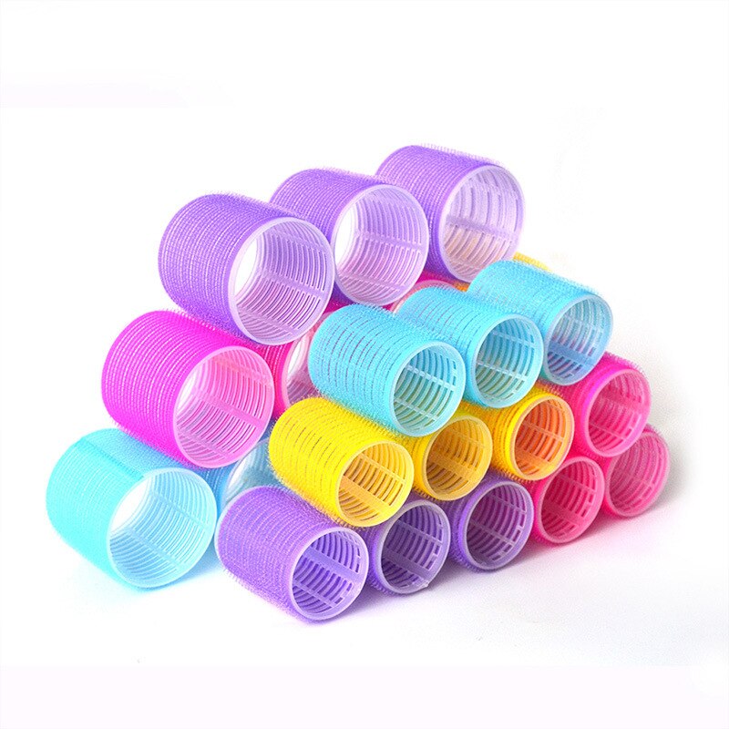 Soft hair curlers DIY Curls Self Grip lazy Curler curly Portable Self Adhesive volume curlers without heat roller for women Hair: Random colors