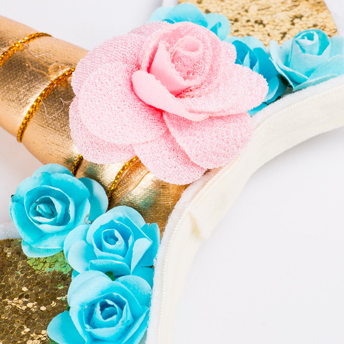 Kids Magical Gold Unicorn Horn Headband Fancy Dress Cosplay Decorative