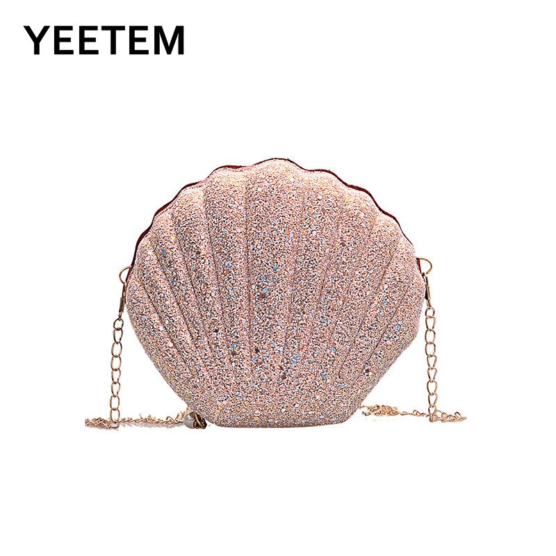 Mode Ketting Parel Pailletten Banket Party Shiny Mini Shell Bag Lady Messenger Bag Portemonnee Portemonnees En Handtassen Luxe