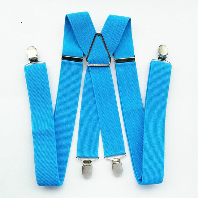 Pantalones con tirantes elásticos para hombre Y mujer, ropa de Unisex, Liga delgada Y trasera: blue sky