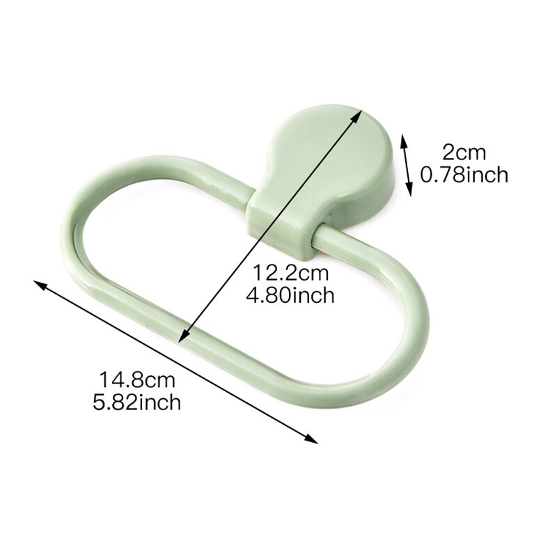 Toallero de Estilo Redondo de plástico montado en la pared, soporte para colgar, organizador, colgador para baño, cocina, armario