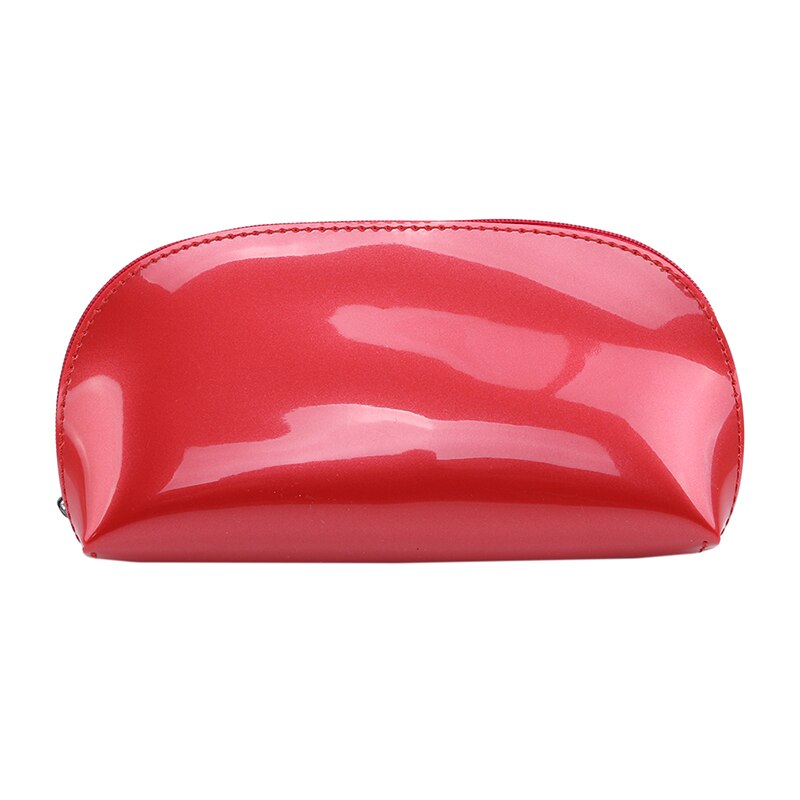 Bolsa de almacenamiento de viaje portátil de PVC bolso para cosméticos de mujer artículos de tocador bolsa con cierre almohada sólida de 18 Cm Casual LKEEP 10cm: red