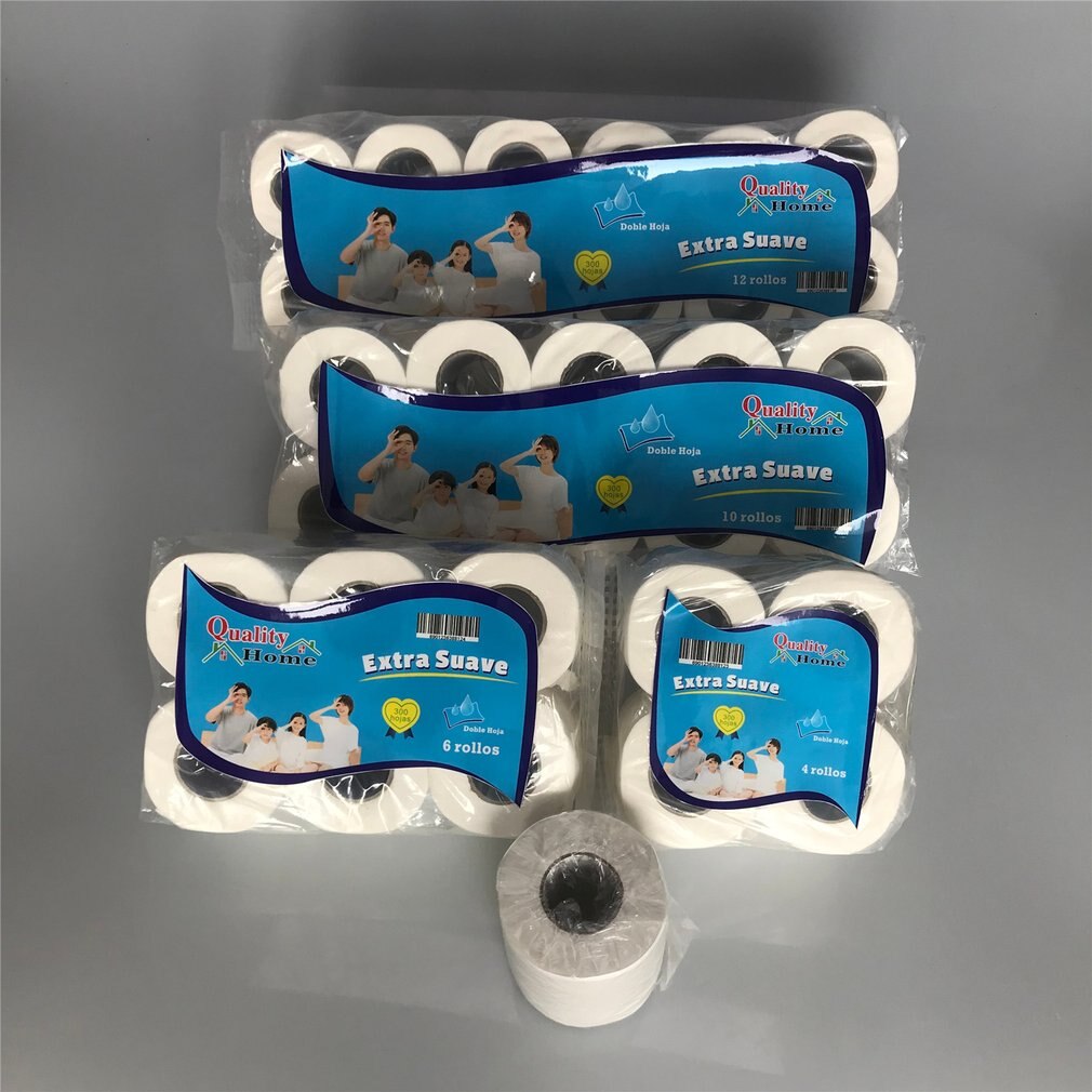 1 Roll Natural Paper Towels Portable Toilet Paper for Office for Family Restaurant English Packaging