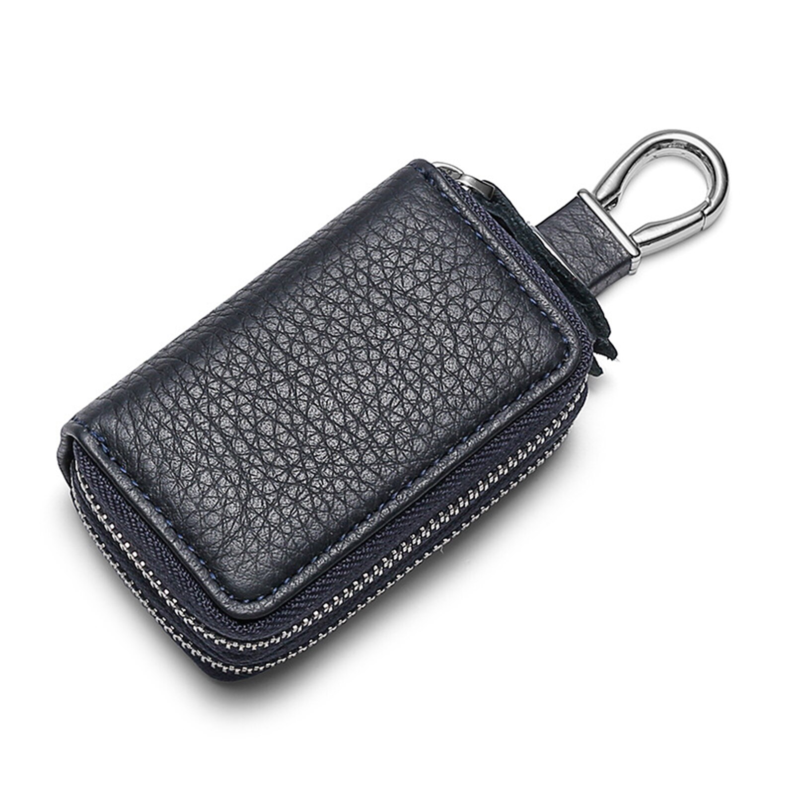 Capa de couro para chave de carro, bolsa portátil leve com dupla camada para chave inteligente de carro sci88: Blue