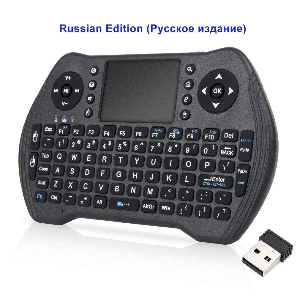 SeenDa 2.4Ghz clavier sans fil pour Android Smart TV Box ordinateur portable fenêtres avec pavé tactile Mini clavier 3 Backlits anglais russe: Russian Version