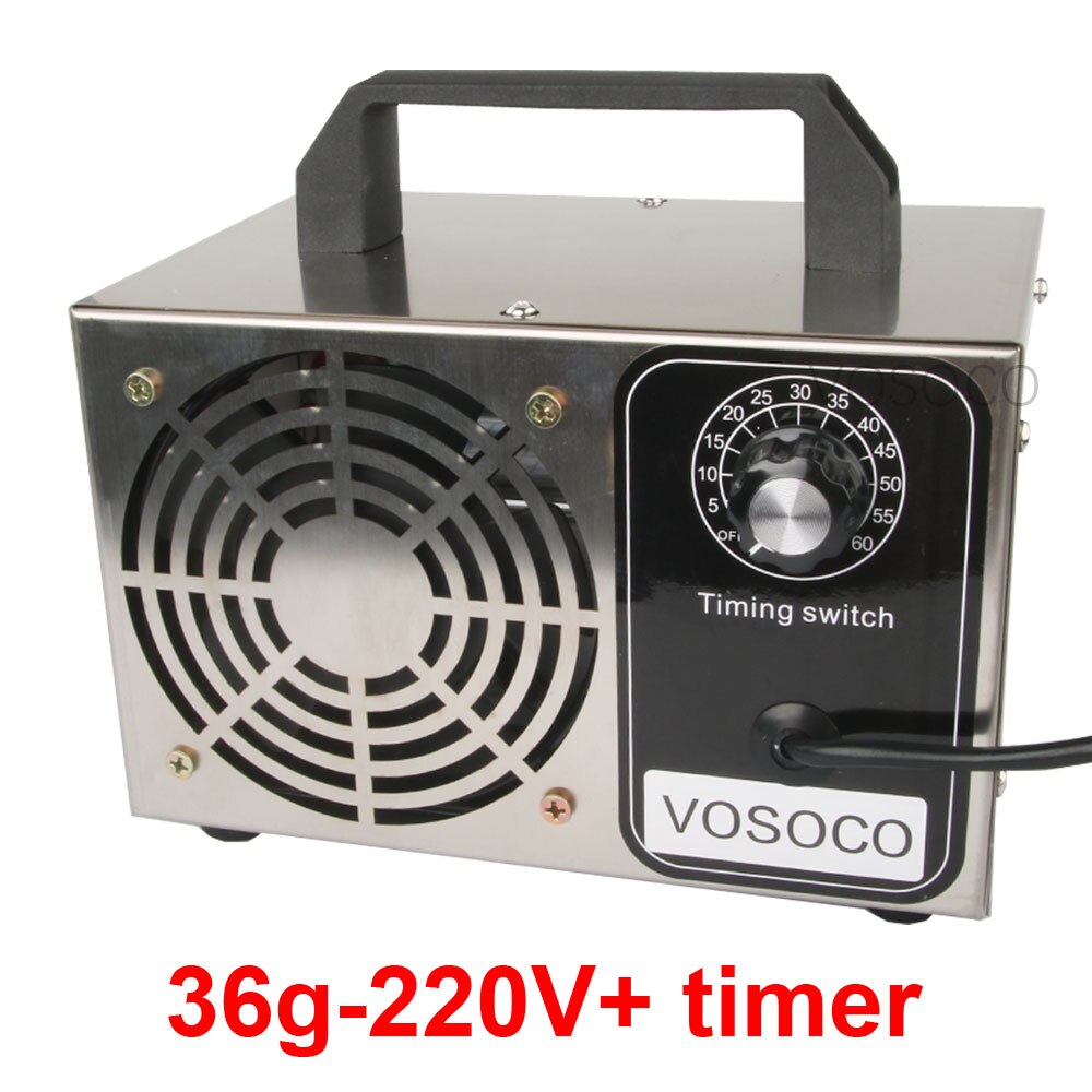 Ozone Generator 36g/h 220V Portable Ozonizer Air Purifier air cleaner Sterilizer Disinfection sterilization ozonizer With timer: 220V 36g / UK
