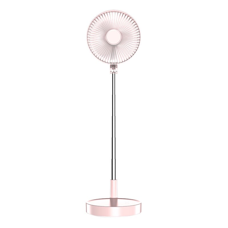 Smart APP Remote Control Folding Telescopic Mini Portable Fan USB Rechargeable Desktop Floor Air Cooler Dormitory Bed Office Fan: pink