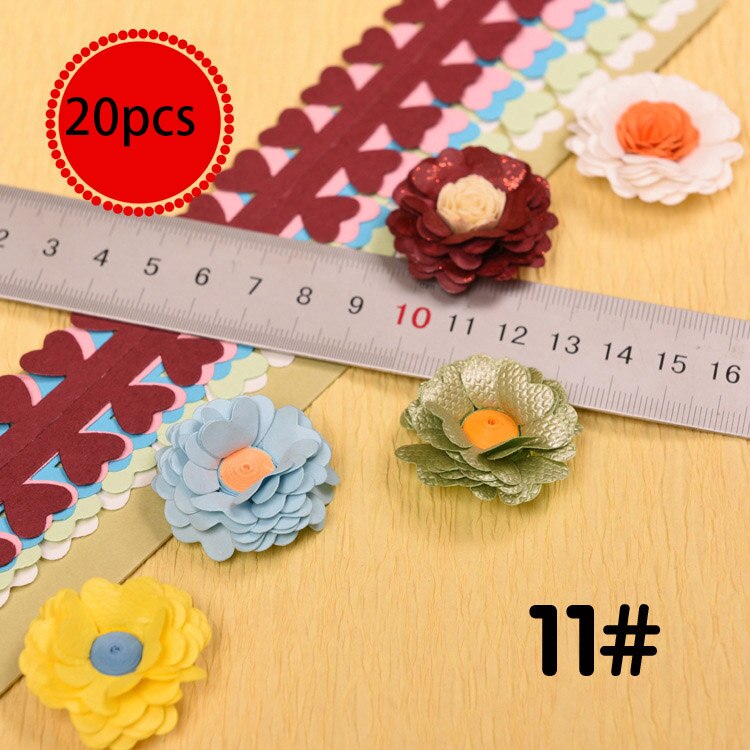 20 striber blomster quilling papirstrimler farverige origami diy papir hånd håndværk diy scrapbøger håndlavet dekoration: 11