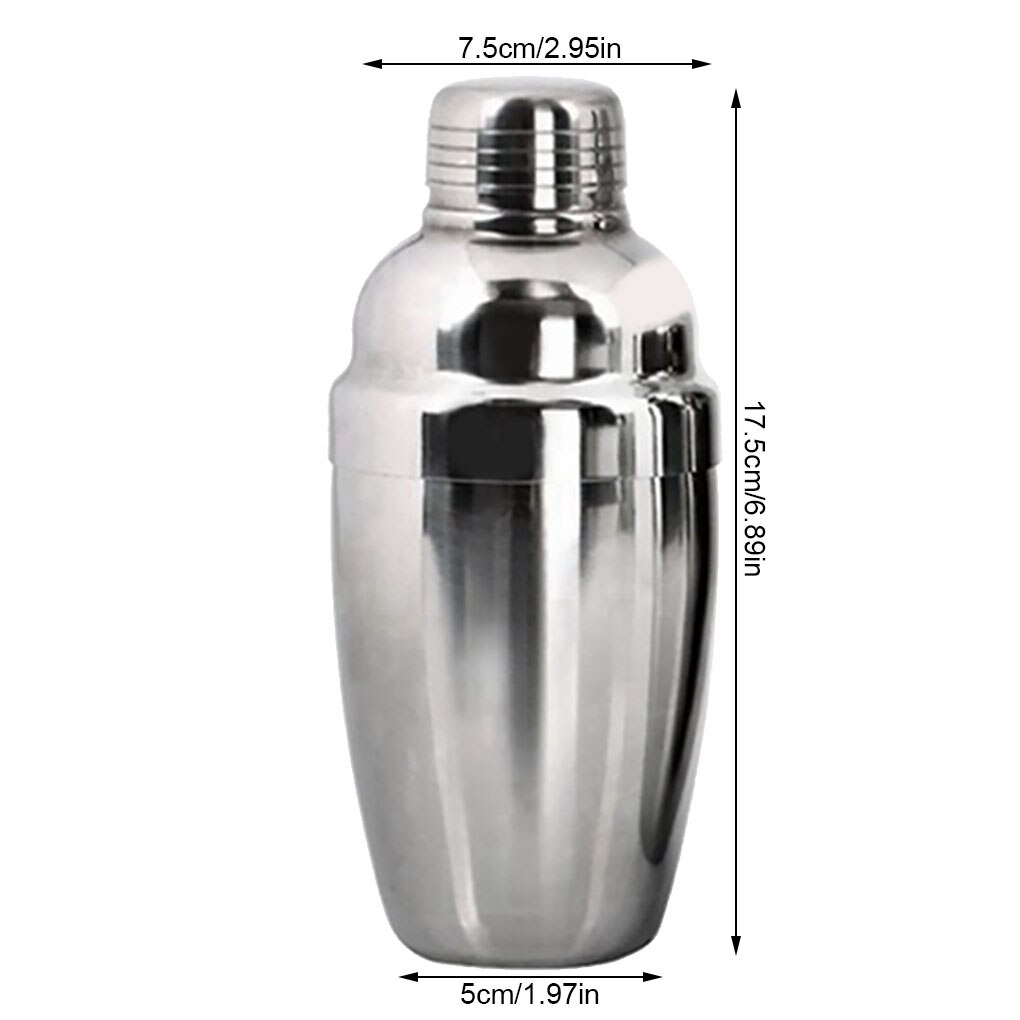Edelstahl Cocktail Shaker Mixer Wein Martini Boston Shaker Für Bartender Trinken Partei Bar Werkzeuge 250ML/350ML/550ML/750ML: 350ML