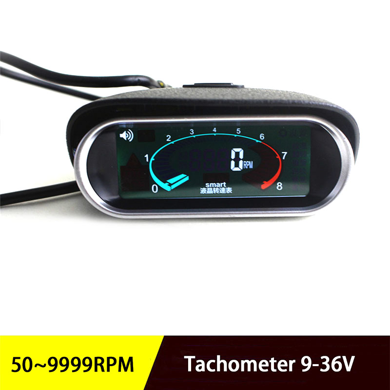 12V Boot Suv Auto Truck Lcd Digitale Tachometer Gauge 50 ~ 9999 Rpm Universal