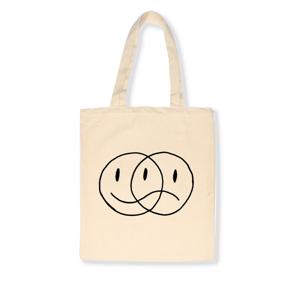 Fourre-tout décontractés ligne Art impression femmes toile sacs à bandoulière grandes dames sac à provisions sacs à bandoulière sac à main pour femmes Eco Shopper: F23BEIGE