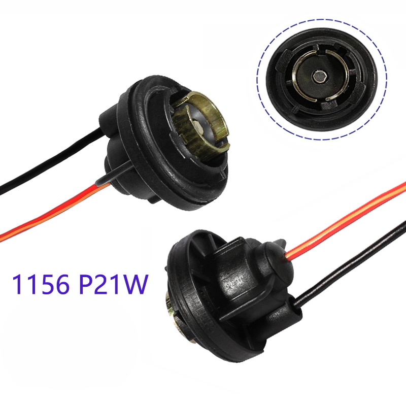 Gfoloza 1157 BAY15D P21/5W Lampen Socket Houder 1156 BA15S P21W Base Connector Voor Auto Omkeren/Rem verlichting 2 Stuks