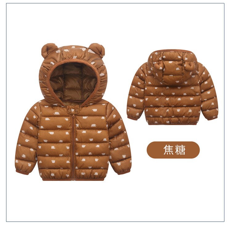 Winter Leuke Sneeuw Dragen Lichtgewicht Warm Baby Meisje Snowsuit Baby Winter Kleding Baby Boy Winter Baby Snowsuit Voor 1-4 Jaar: Brown / 18M height 78 85cm