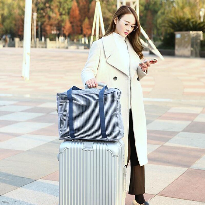 Duża pojemność kobiety mężczyźni torba podróżna do noszenia w dłoni wodoodporna Oxford bolsa plegable torby bagażowe Weekend zipper organizador de zapatos