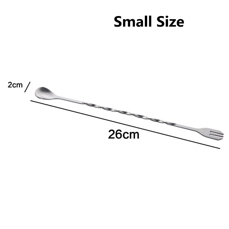 Stirring Rod Spiral Shape Stainless Steel Bar Appliances Cocktail Bar Double Head Durable Kitchenware Cocktail Spoon